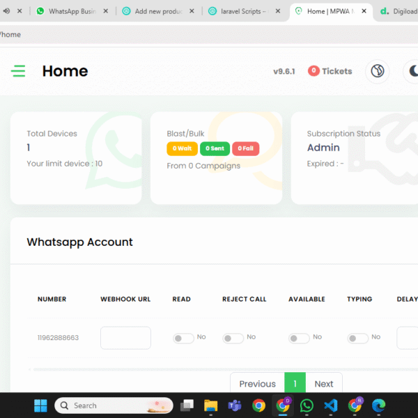 Wa Gateway | Multi device BETA | MPWA MD v9.5.1 - nulled